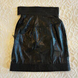 Authentic Black Fendi Leather Skirt